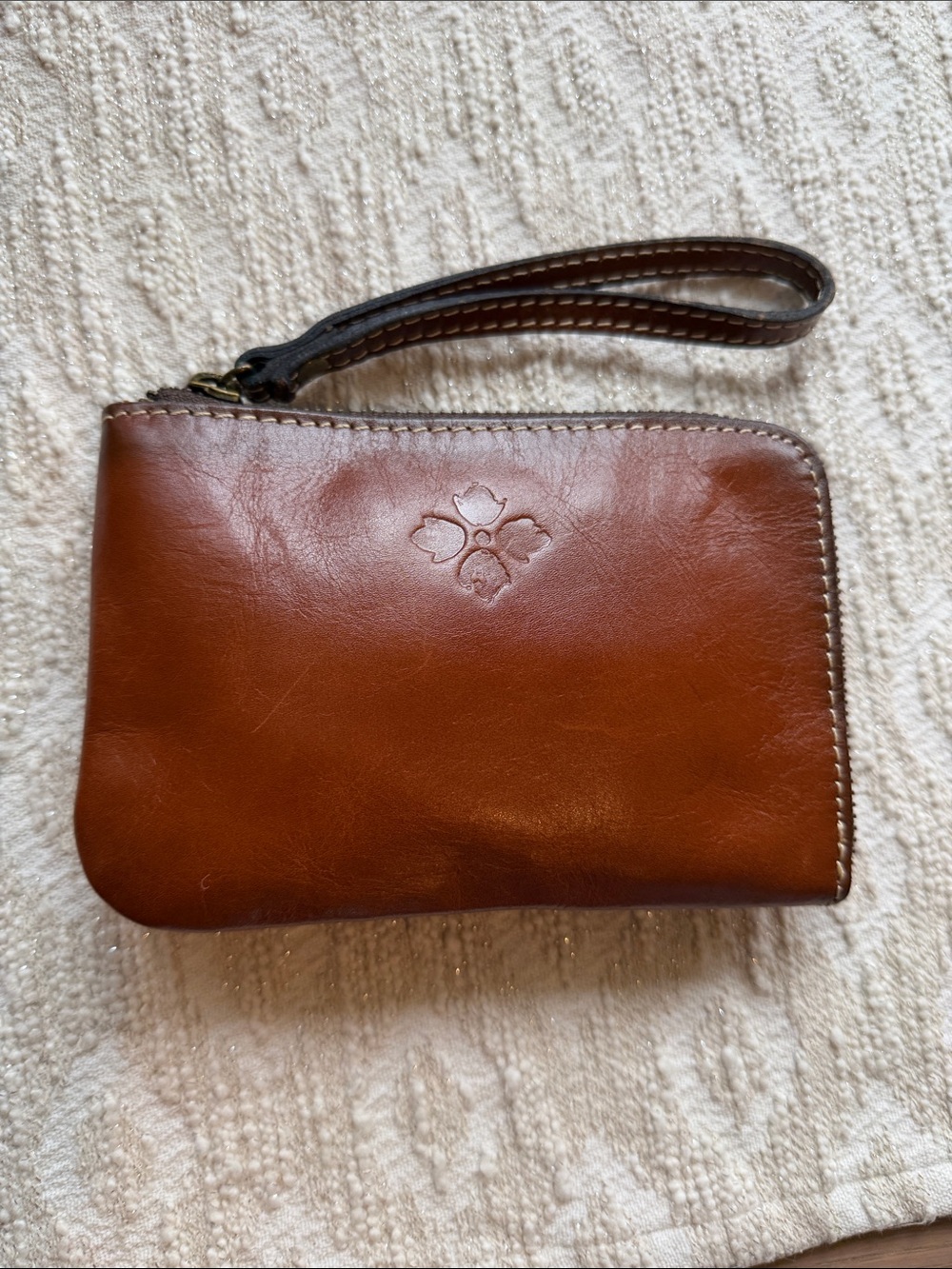 Patrica Nash EUC  Brown Leather Wristlet